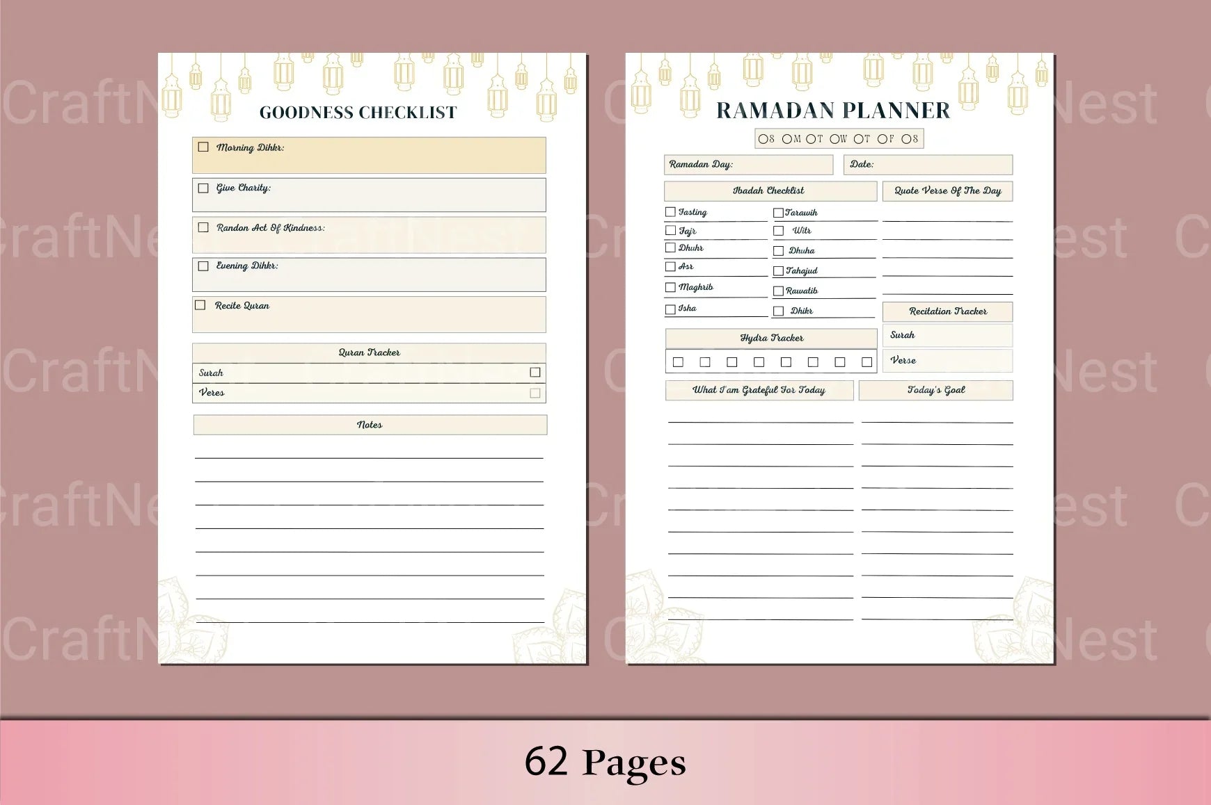 Ramadan Planner: Organize Your Month Effectively - CraftNest - Digital Crafting and Art