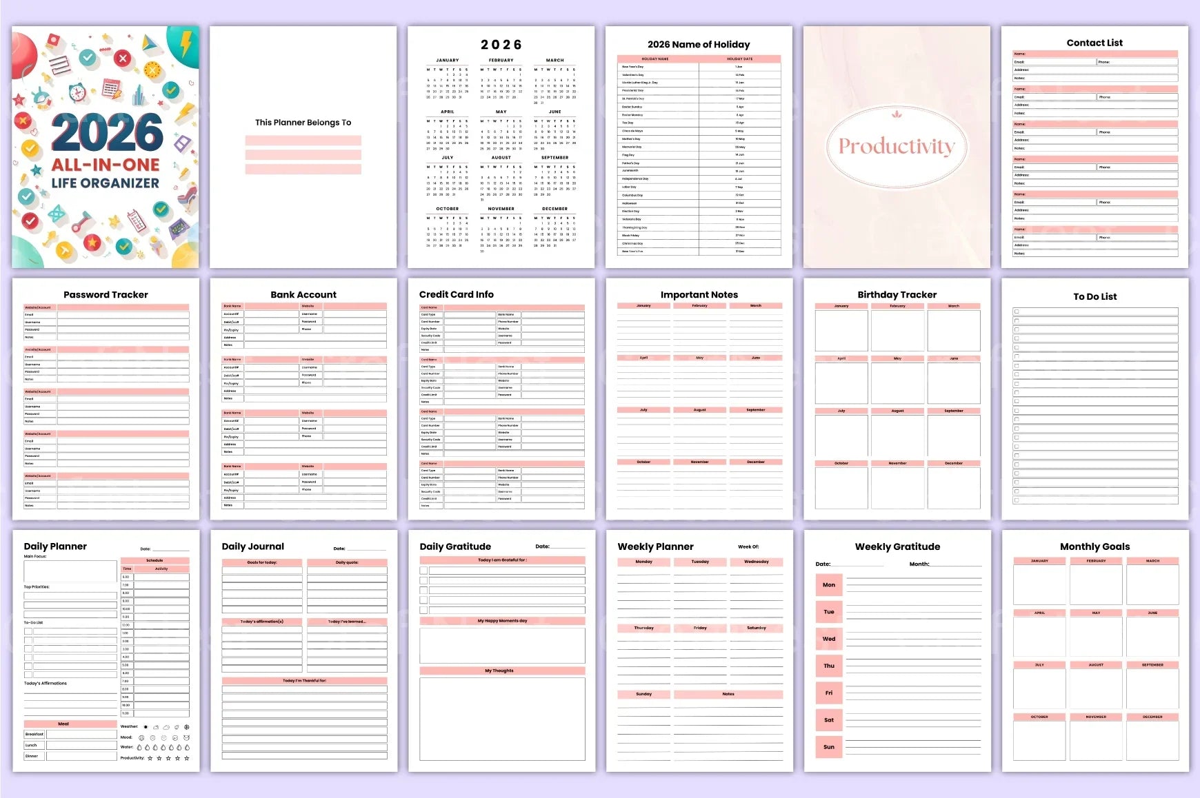 All-In-One Life Organizer - CraftNest - Digital Crafting and Art