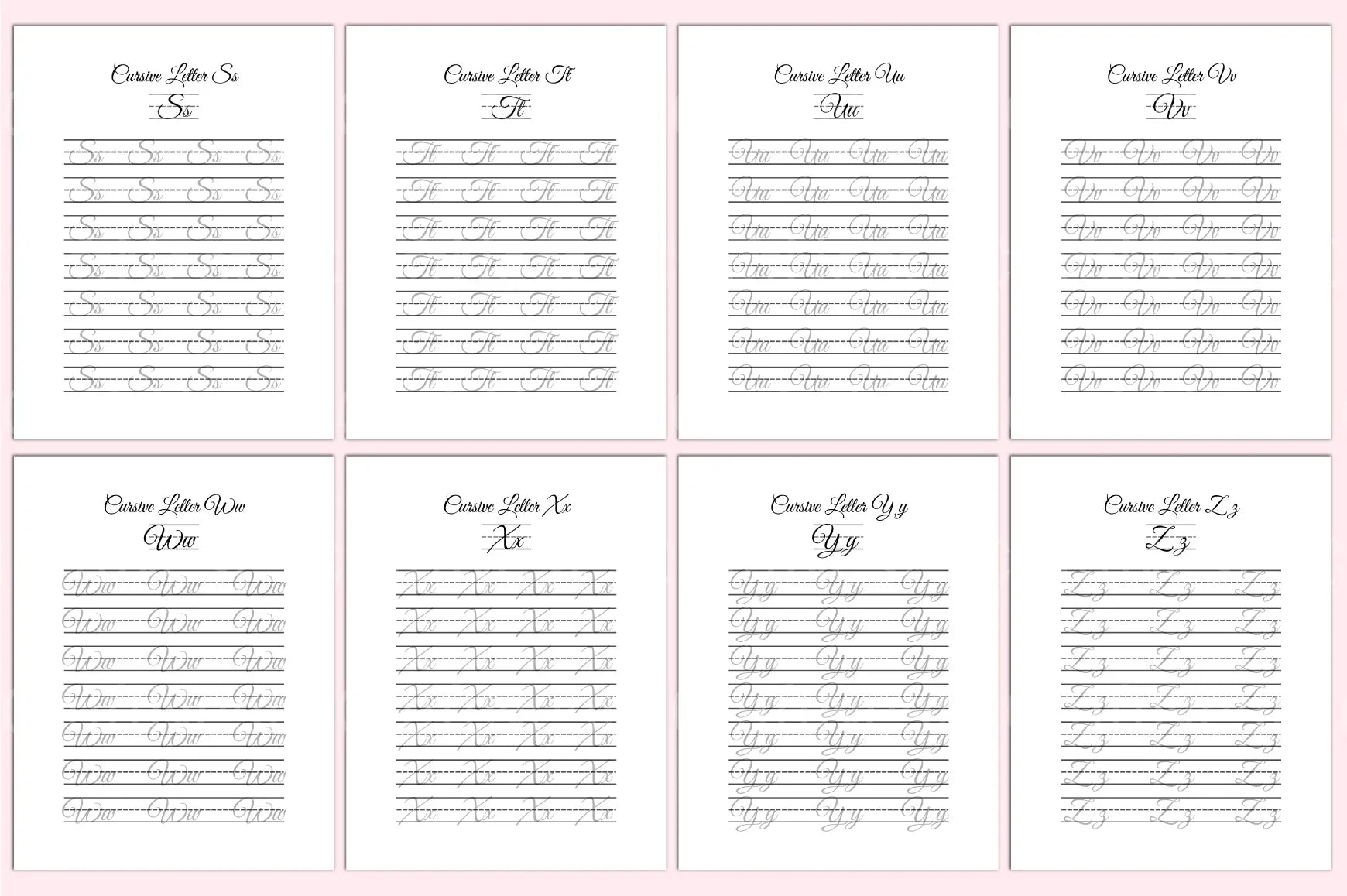 Cursive Letter Workbook for Handwriting Practice - CraftNest - Digital Crafting and Art