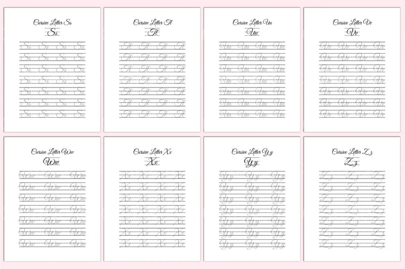 Cursive Letter Workbook for Handwriting Practice - CraftNest - Digital Crafting and Art