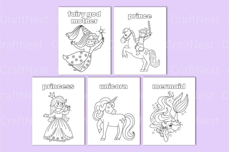Fairy Tales Coloring Book for Kids - CraftNest - Digital Crafting and Art