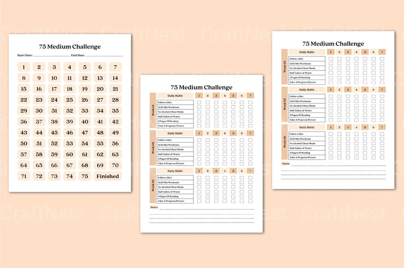 Medium Challenge Tracker: Stay Organized and Motivated - CraftNest - Digital Crafting and Art