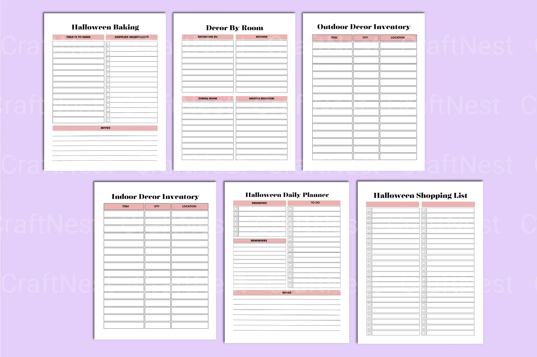 Halloween Planner Guide - CraftNest - Digital Crafting and Art