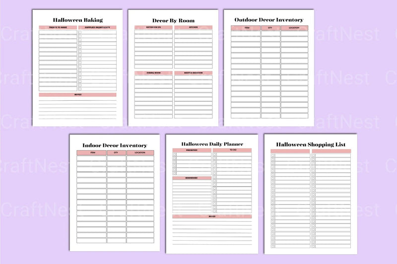 Halloween Planner Guide - CraftNest - Digital Crafting and Art