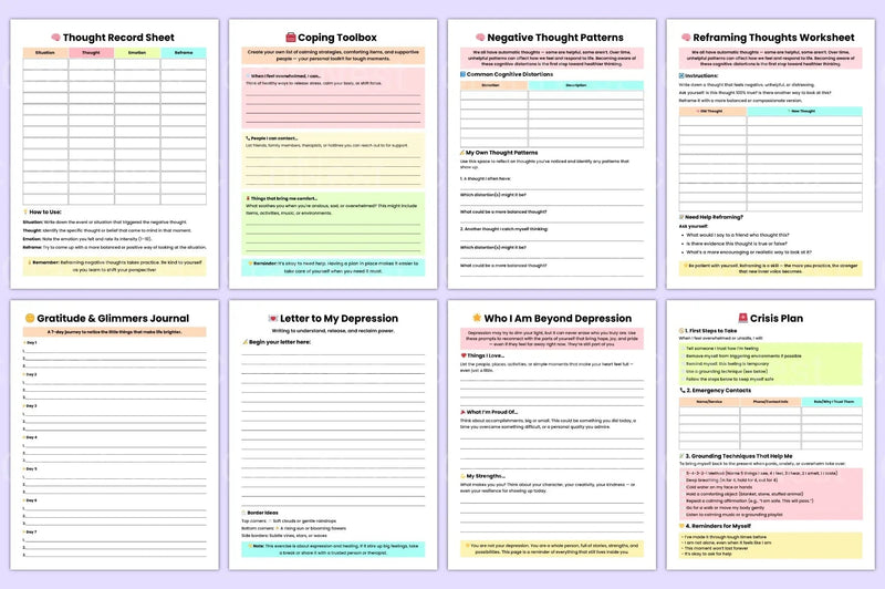 Depression Recovery Workbook: A Guide to Healing - CraftNest - Digital Crafting and Art
