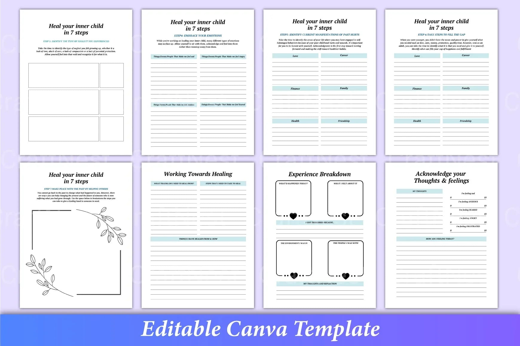 PTSD Trauma Processing Workbook - CraftNest - Digital Crafting and Art