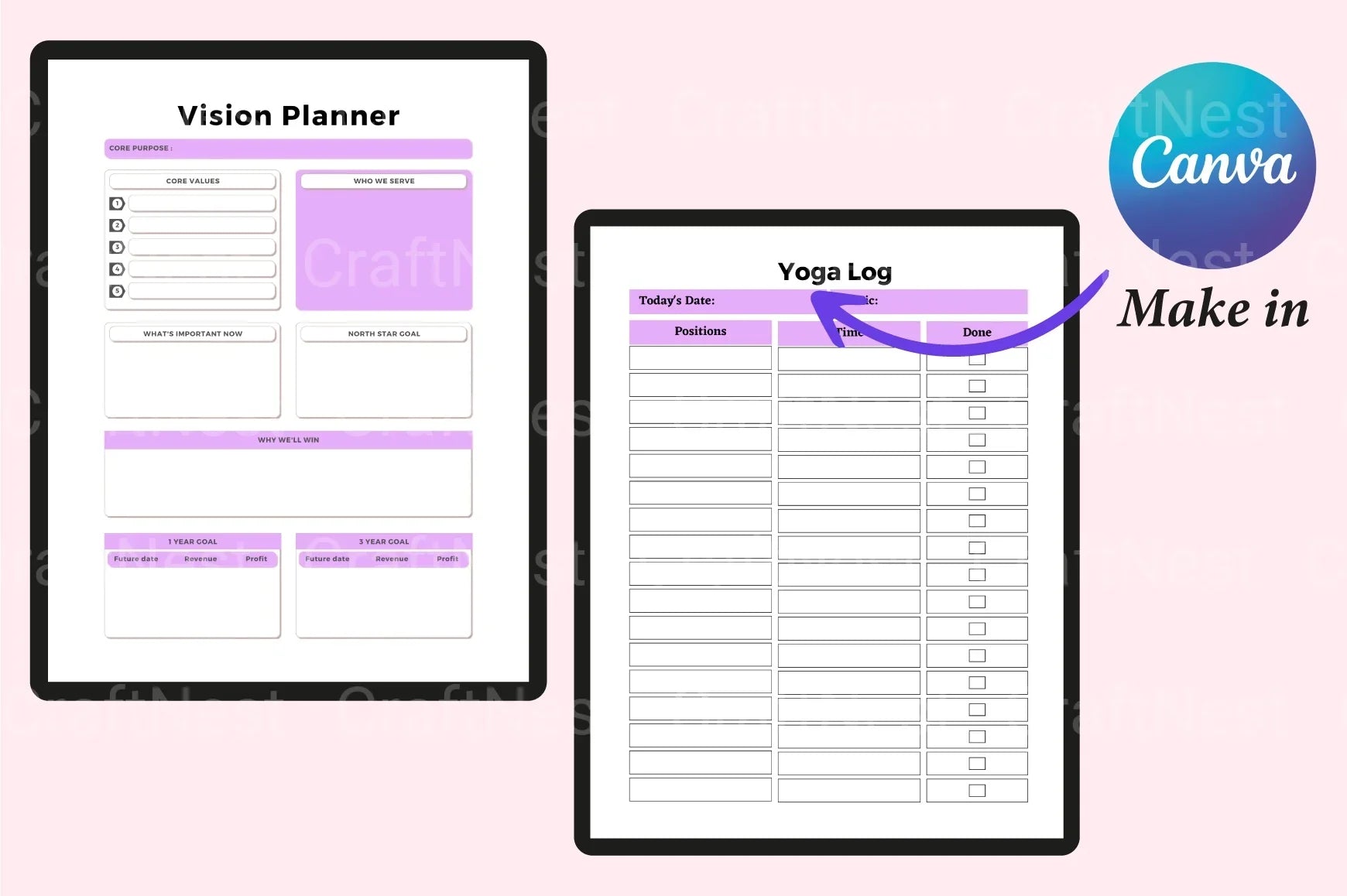 Vision Board Planner - CraftNest - Digital Crafting and Art