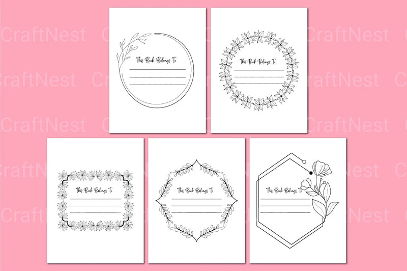 This Book Belongs To: Personalized Bookplate Design - CraftNest - Digital Crafting and Art