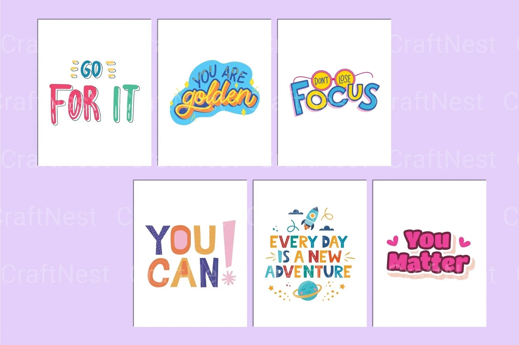 Kids Positive Affirmations - CraftNest - Digital Crafting and Art