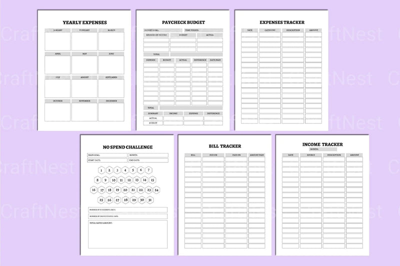 Money Mindset Planner for Financial Success - CraftNest - Digital Crafting and Art