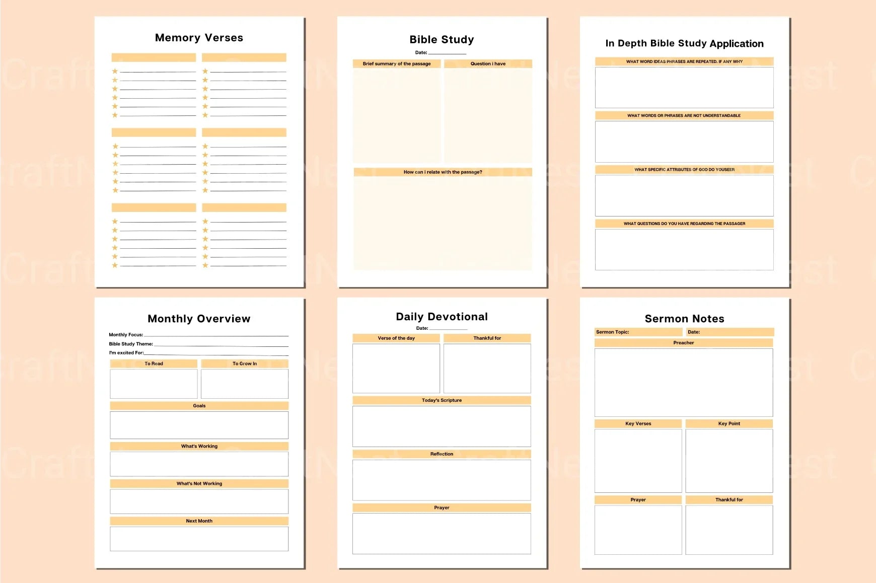 Devotional Planner for Spiritual Growth - CraftNest - Digital Crafting and Art