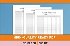 Monthly Bill Payment Tracker Planner Bundle - CraftNest - Digital Crafting and Art