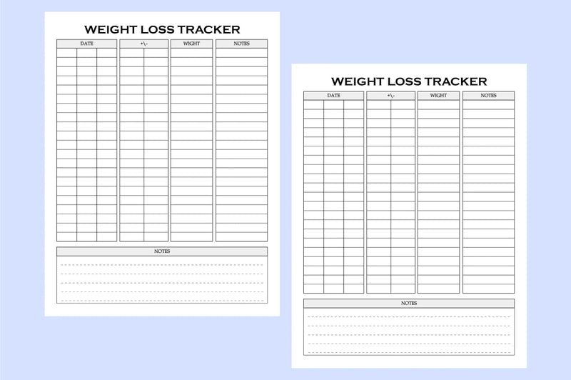 Weight Loss Tracker Planner - CraftNest - Digital Crafting and Art