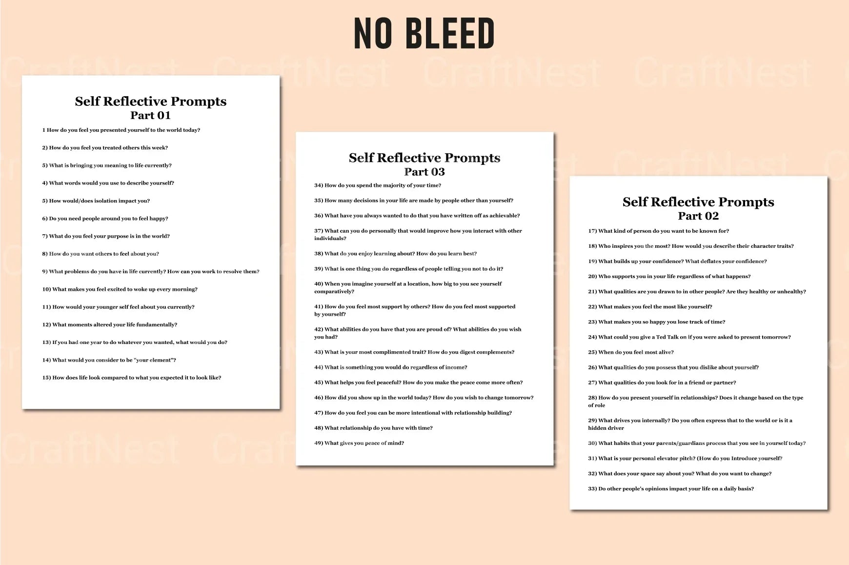 Self-Reflective Prompts for Personal Growth - CraftNest - Digital Crafting and Art