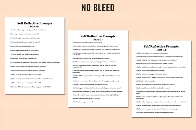 Self-Reflective Prompts for Personal Growth - CraftNest - Digital Crafting and Art
