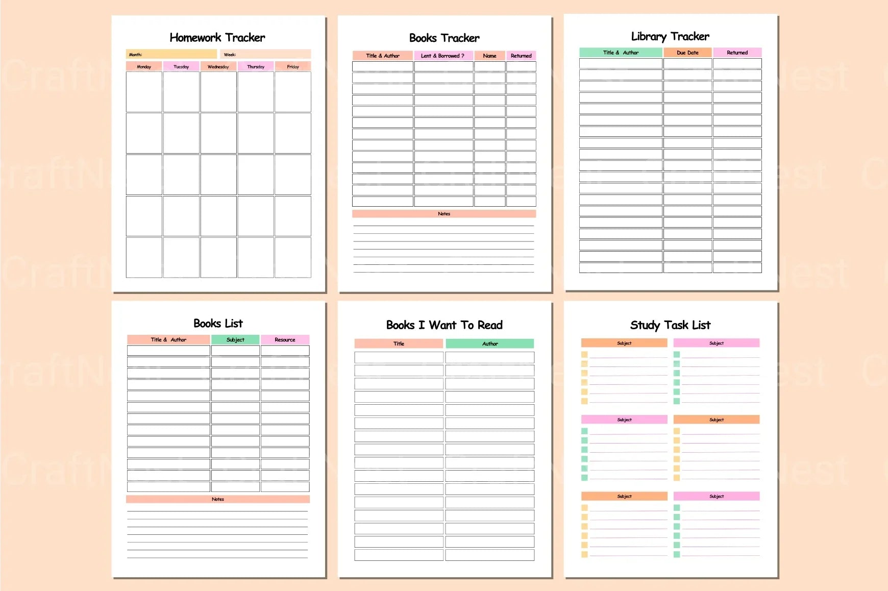 ADHD School Planner for Effective Organization - CraftNest - Digital Crafting and Art