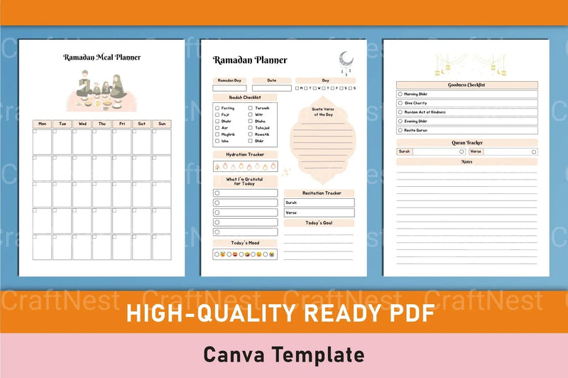 Ramadan Planner: Organize Your Month Effectively - CraftNest - Digital Crafting and Art