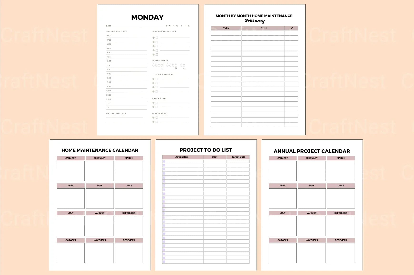 Home Maintenance Planner Guide - CraftNest - Digital Crafting and Art