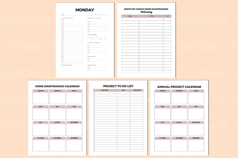 Home Maintenance Planner Guide - CraftNest - Digital Crafting and Art