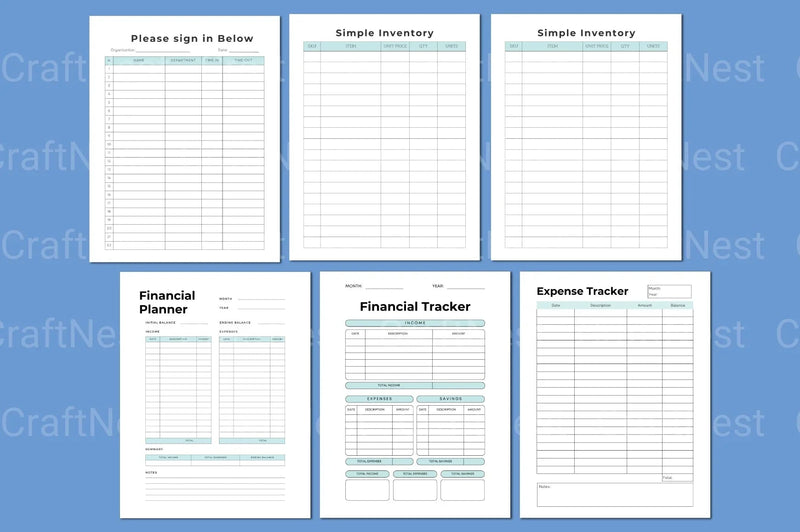 Comprehensive Financial Workbook for Effective Budgeting - CraftNest - Digital Crafting and Art