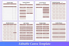 Online Business Planner Canva Template - CraftNest - Digital Crafting and Art