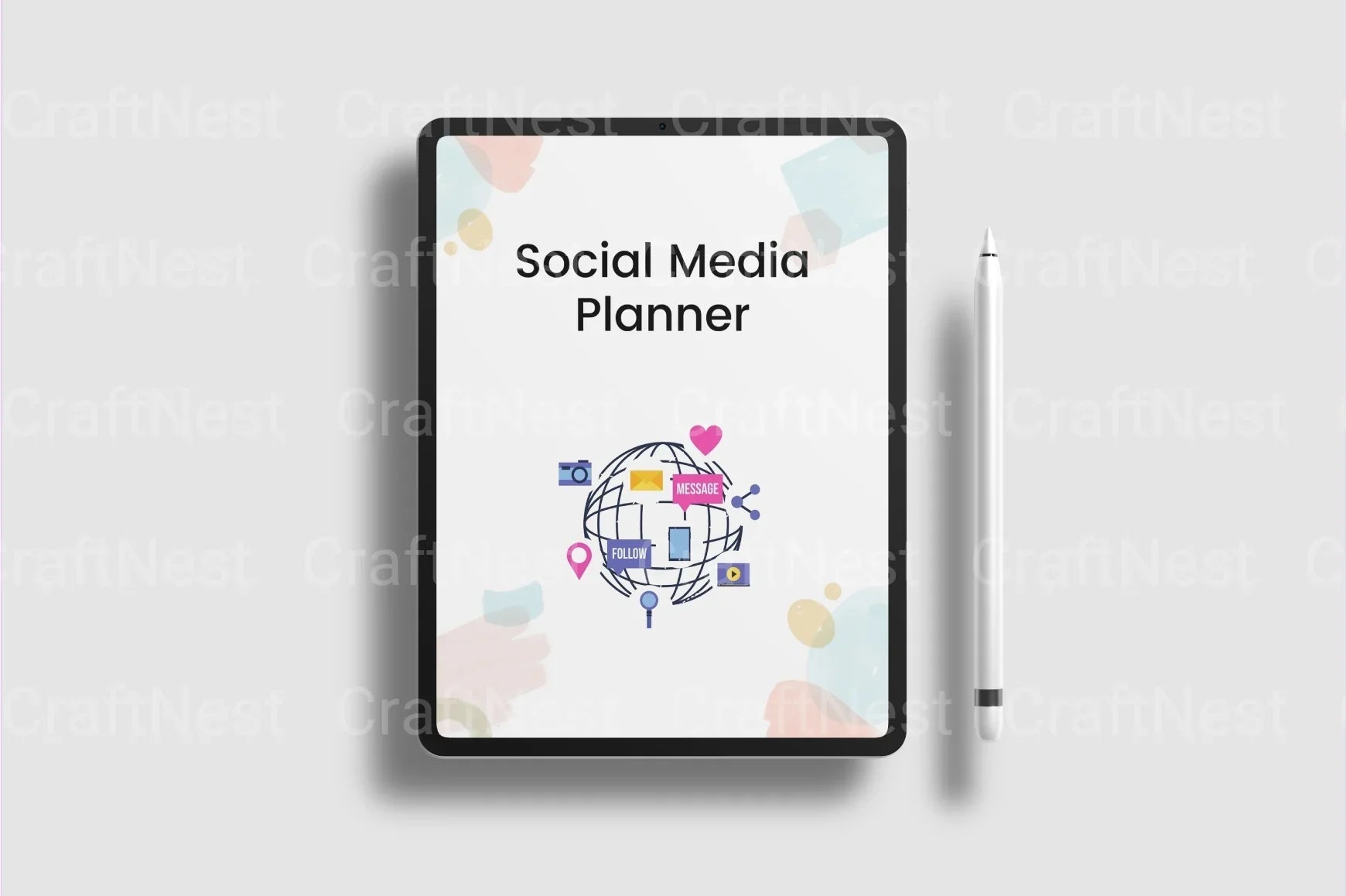 Social Media Planner Template - CraftNest - Digital Crafting and Art