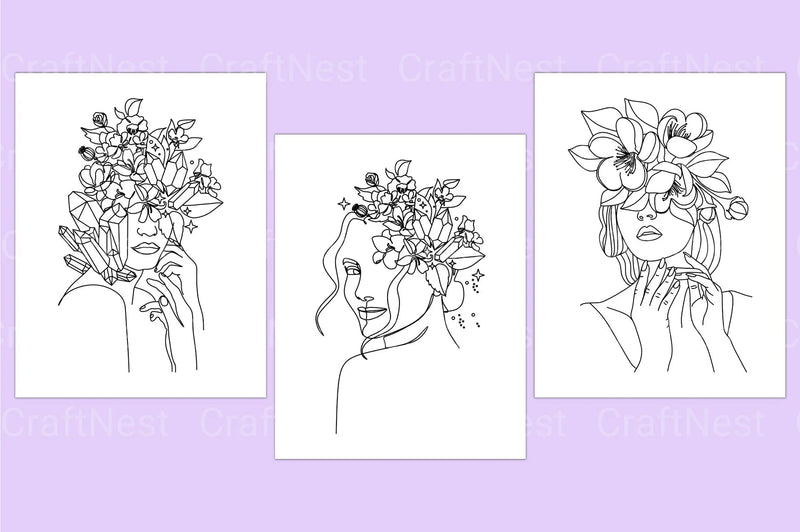 Flower Girl Coloring Page - CraftNest - Digital Crafting and Art