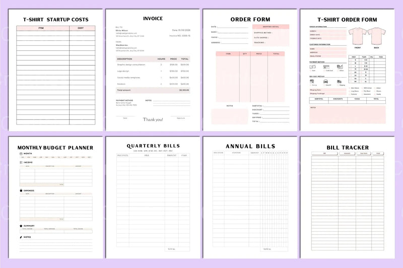 Shirt Business Planner Guide - CraftNest - Digital Crafting and Art