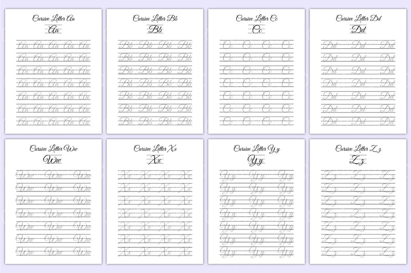 Cursive Handwriting Workbook for Kids - CraftNest - Digital Crafting and Art