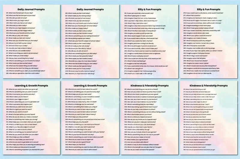 500 Engaging Prompts for Children - CraftNest - Digital Crafting and Art