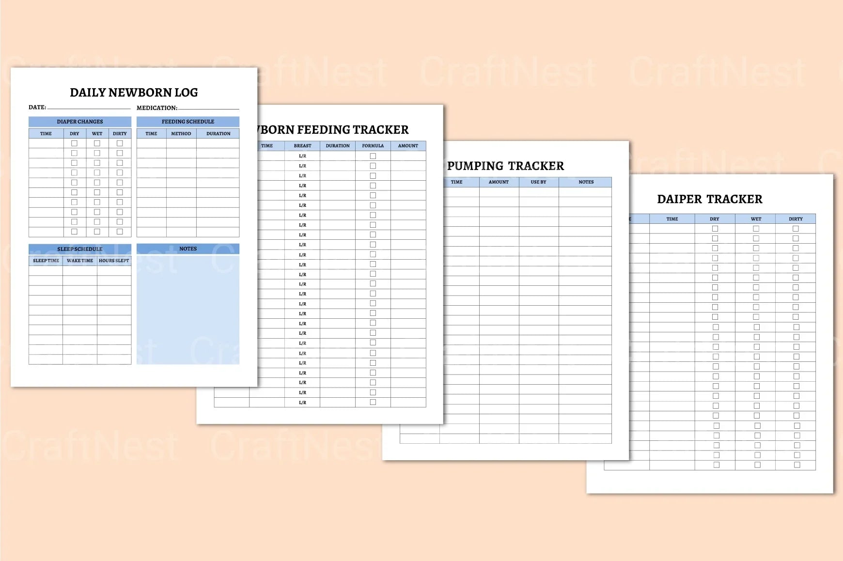 Newborn Planner Guide - CraftNest - Digital Crafting and Art