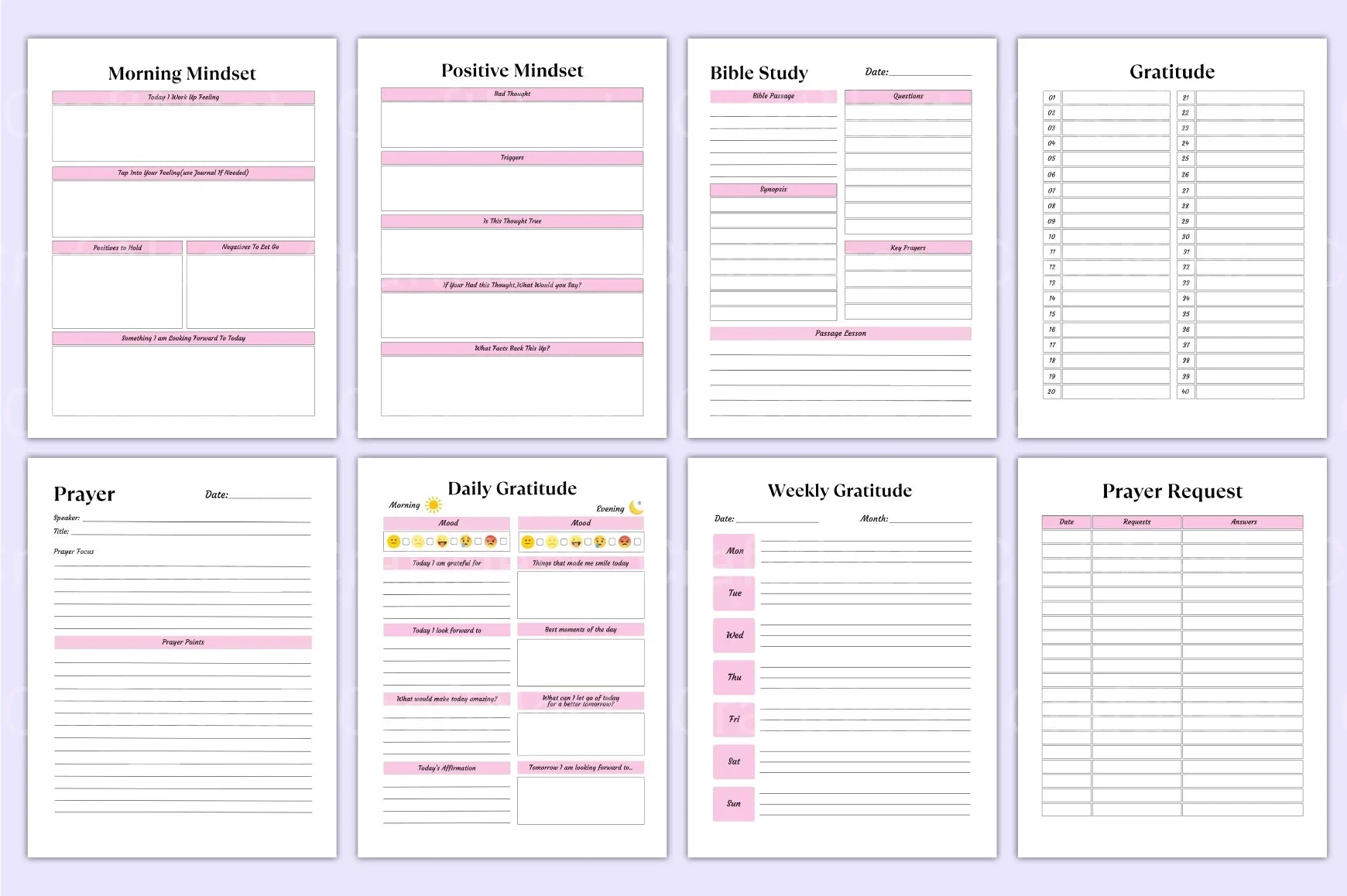 Bible Study Planner Template - CraftNest - Digital Crafting and Art