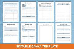Nursing Student Planner Canva Template - CraftNest - Digital Crafting and Art