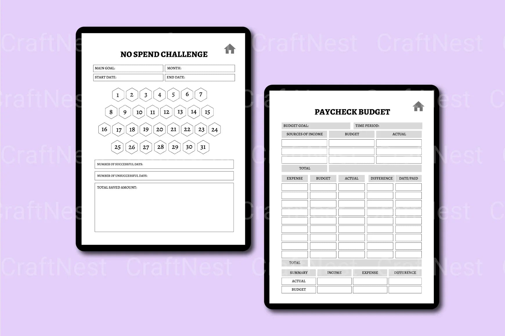 Budget Planner Template - CraftNest - Digital Crafting and Art