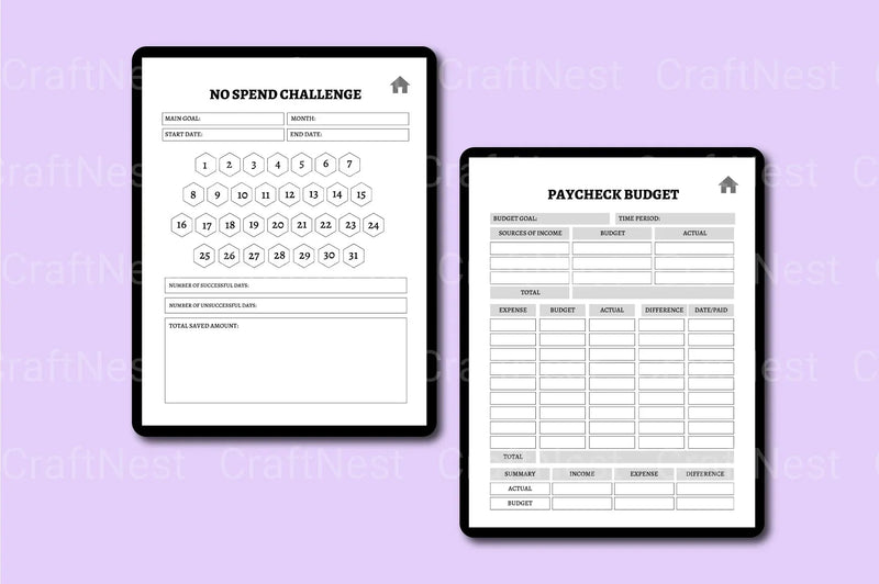 Budget Planner Template - CraftNest - Digital Crafting and Art