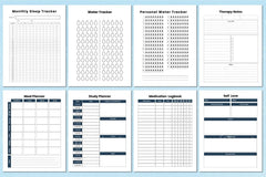 Mental Health Planner for Wellness and Self-Care - CraftNest - Digital Crafting and Art