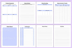 Online Shop Planner Template - CraftNest - Digital Crafting and Art