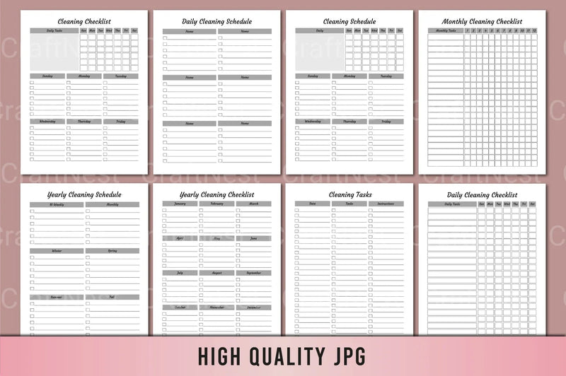 Ultimate Cleaning Planner for Organized Living - CraftNest - Digital Crafting and Art