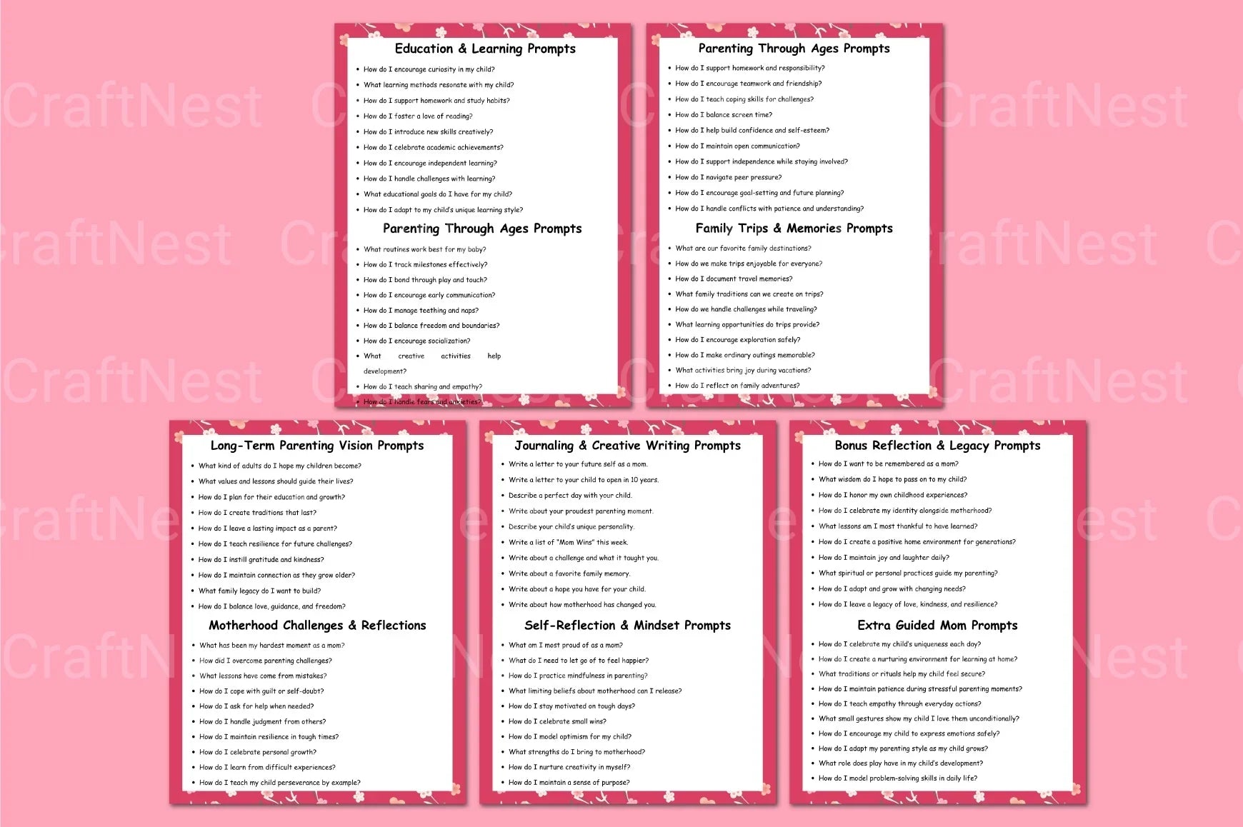 Guided Mom Question Prompts for Meaningful Conversations - CraftNest - Digital Crafting and Art