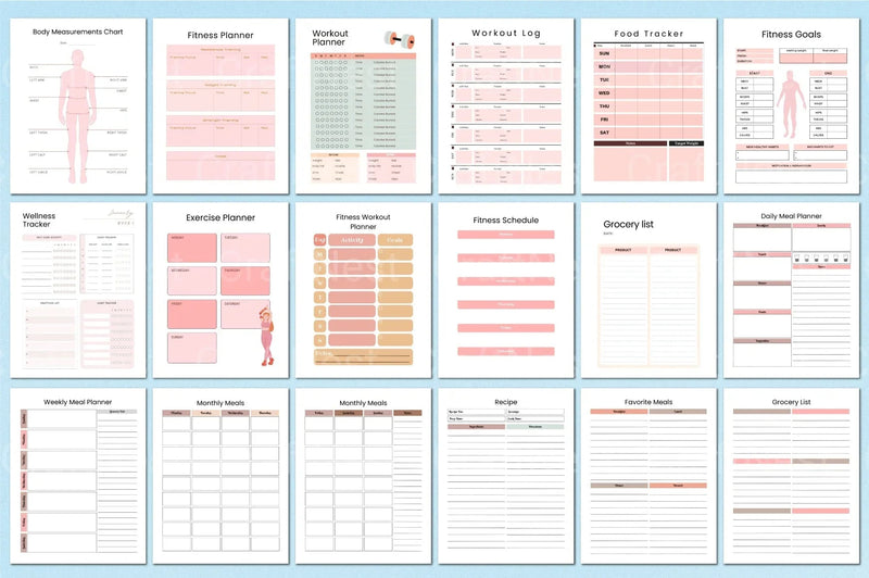 Fitness Meal Planner Guide - CraftNest - Digital Crafting and Art