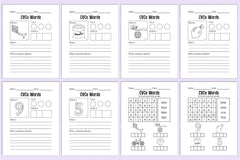 Kindergarten CVCE Workbook for Early Literacy Skills - CraftNest - Digital Crafting and Art