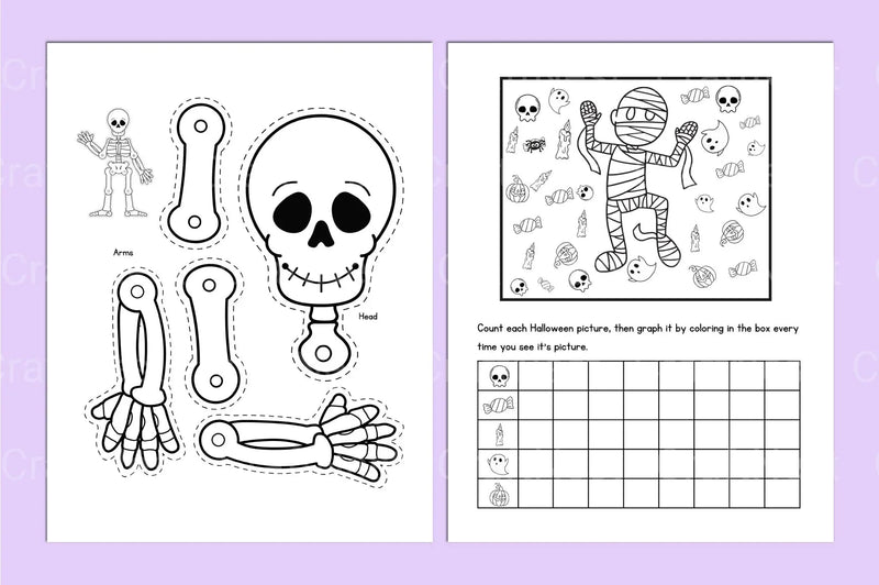 Halloween Activity Book for Kids - CraftNest - Digital Crafting and Art