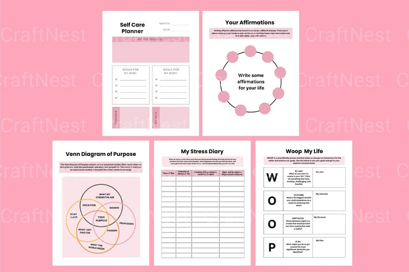 Growth Mindset Coaching Workbook - CraftNest - Digital Crafting and Art
