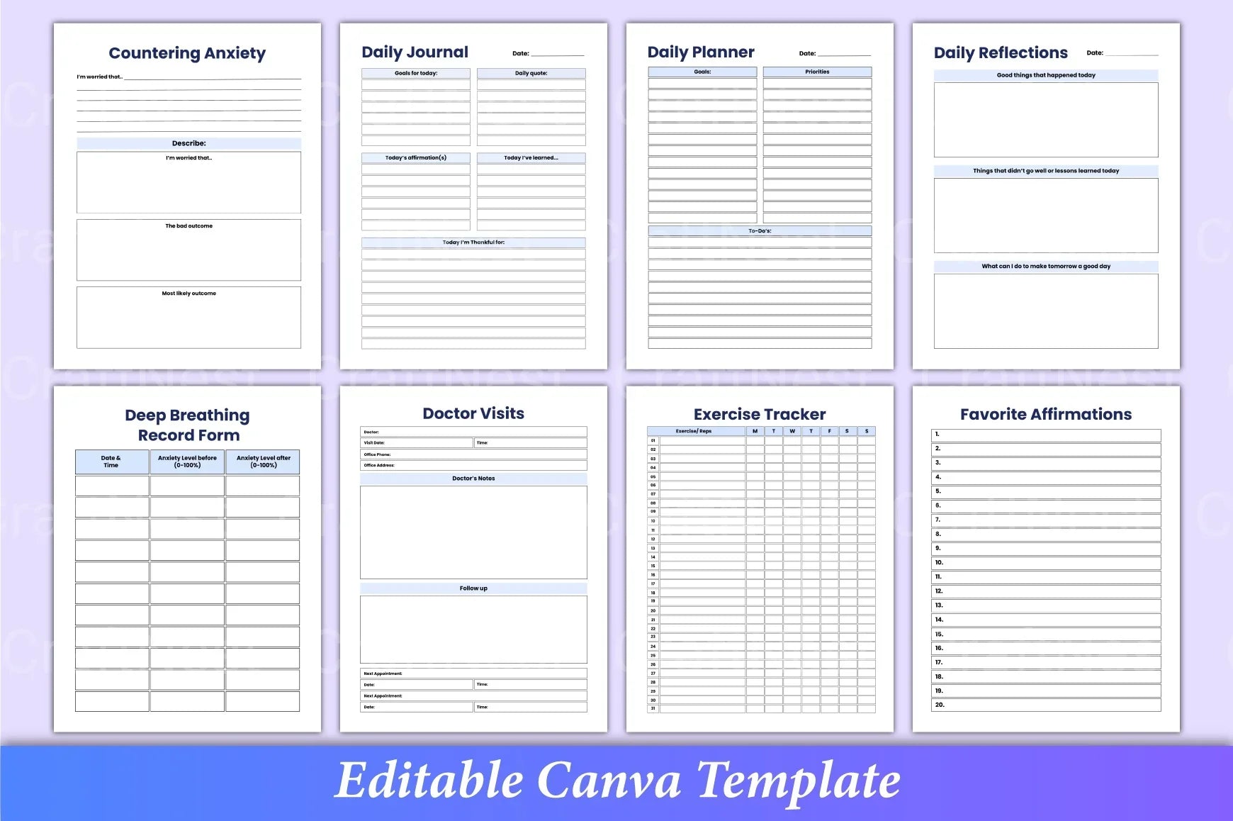 Mental Health Worksheets for Wellbeing - CraftNest - Digital Crafting and Art