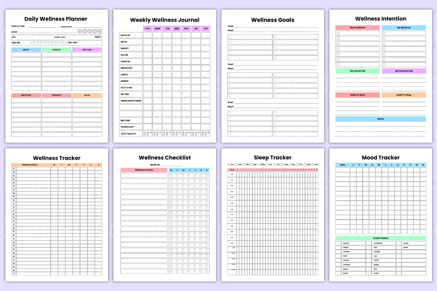 Wellness Lifestyle Organizer - CraftNest - Digital Crafting and Art