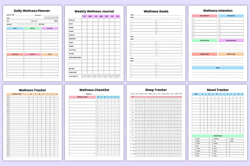Wellness Lifestyle Organizer - CraftNest - Digital Crafting and Art