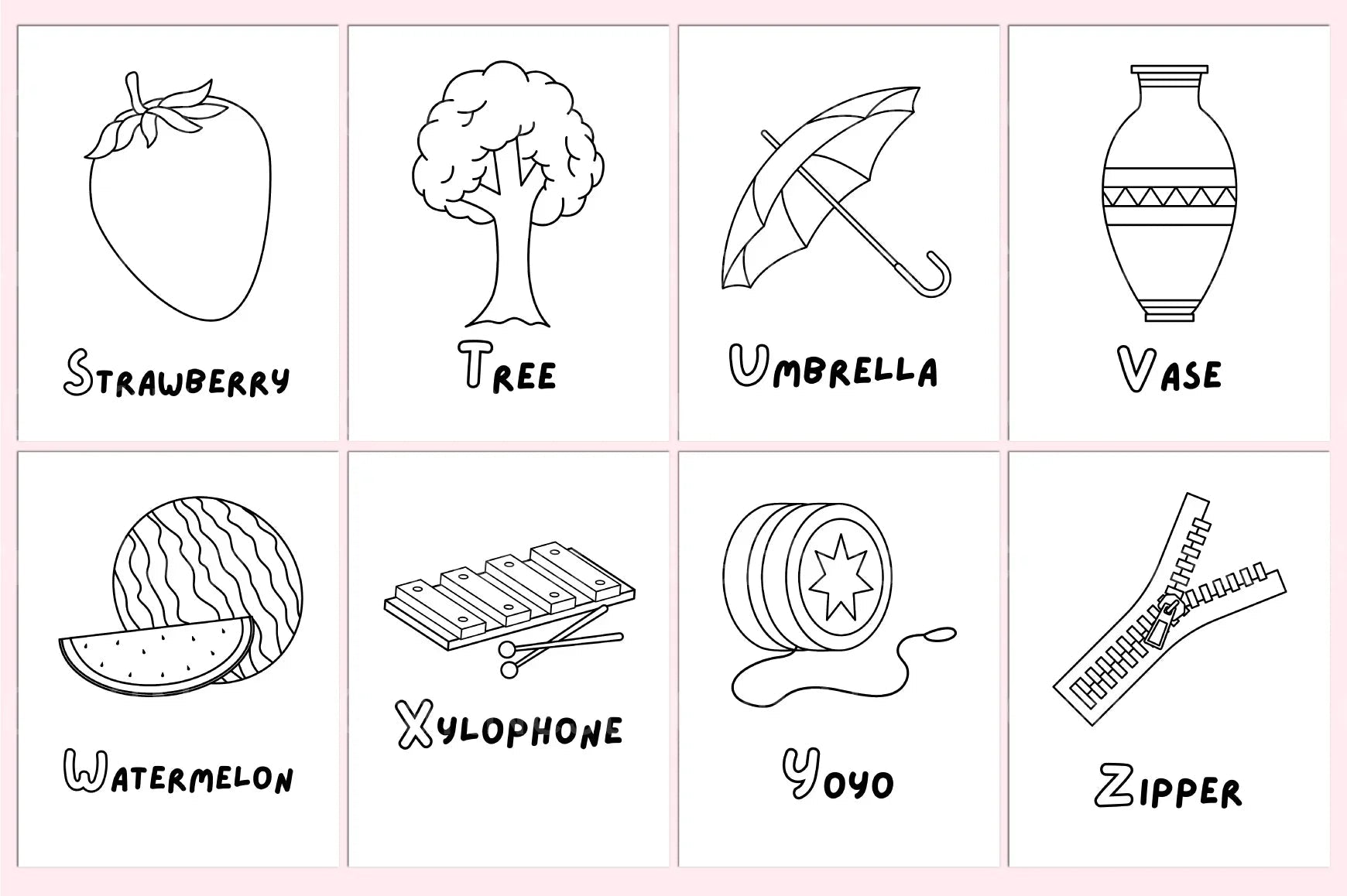 Alphabet Coloring Book for Kids - CraftNest - Digital Crafting and Art