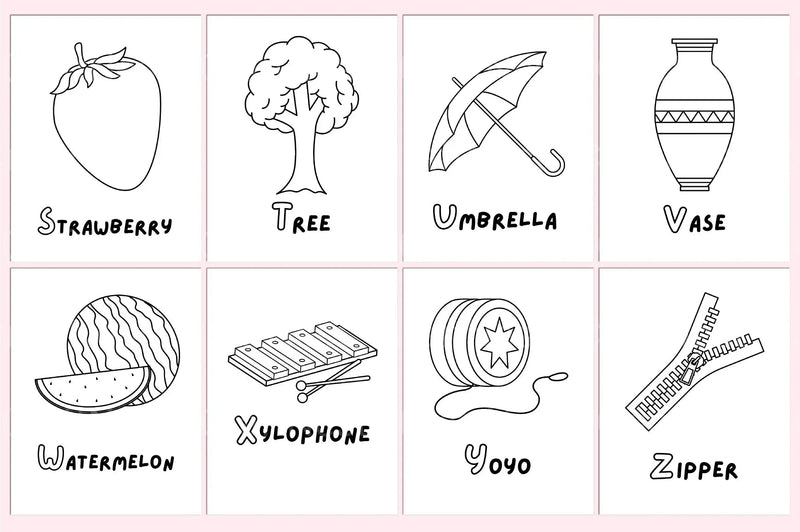 Alphabet Coloring Book for Kids - CraftNest - Digital Crafting and Art