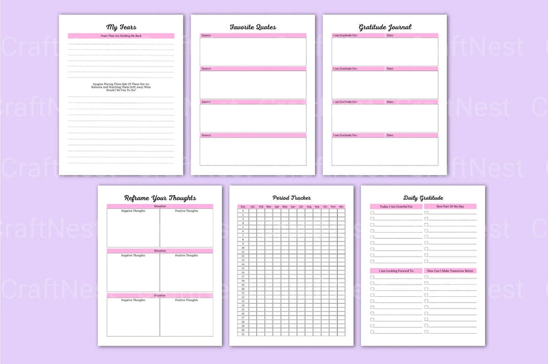Self Growth Planner - CraftNest - Digital Crafting and Art