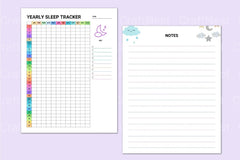 Yearly Sleep Tracker Planner - CraftNest - Digital Crafting and Art